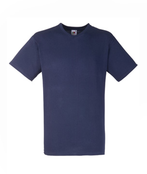 T-SHIRT VALUEWEIGHT UOMO (COLLO V) - FRUIT OF THE LOOM blu notte